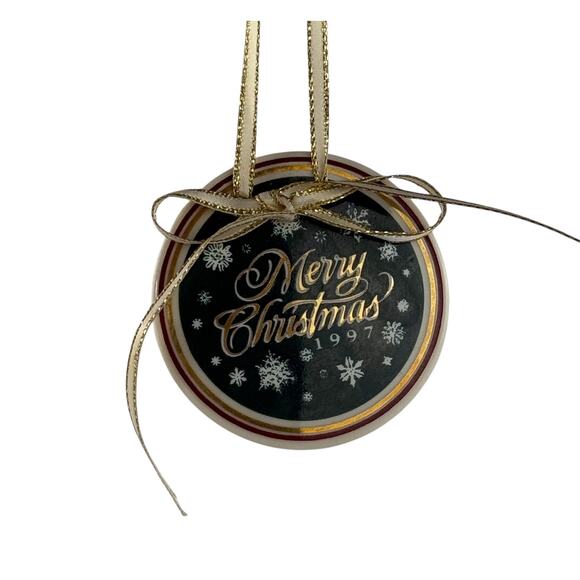 Longaberger Pottery Merry Christmas 1997 Basket Tie On Ornament - Picture 6 of 14